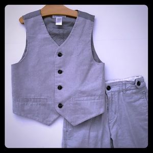 Janie and Jack Gray Vest and Dress Pants Outfit 6